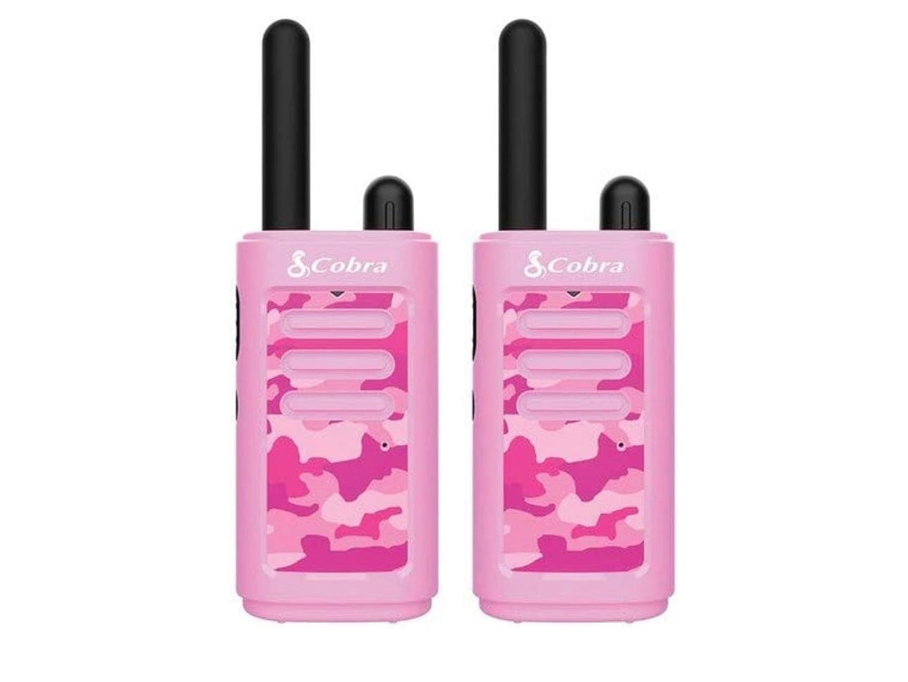 Cobra HE150 Kid Friendly Walkie Talkies - 16-Mile Range, 2 Channels Two-Way Radio Set - Pink, (2-Pack)
