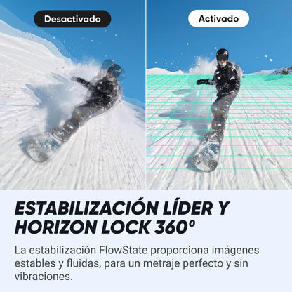 Insta360 X4 Snowboard Bundle - 8K Waterproof 360 Action Camera, 4K Wide-Angle Video, Invisible Selfie Stick, Removable Lens Guards, 135 Min Battery Life, AI Editing, No Micro SD Card
