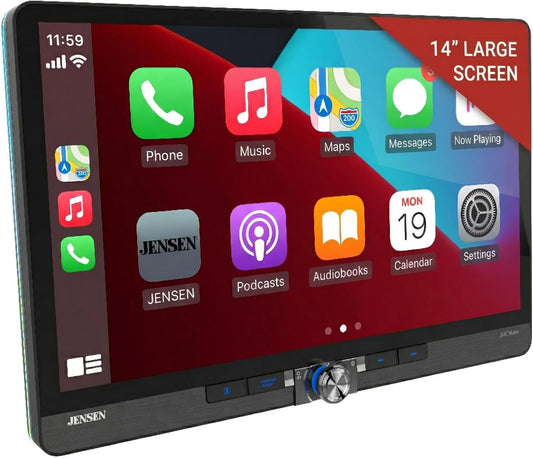 Single & Double DIN 14" Apple CarPlay Android Auto Wired or Wireless Car Stereo | SiriusXM Ready  Bluetooth  Front & Rear Camera Inputs