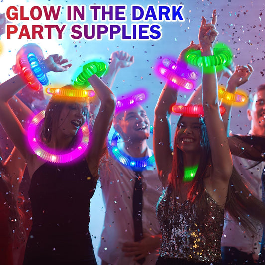 Halloween Glow Sticks Party Favors Supplies (18-72 PCS) Light Up Pop Tubes