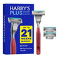 Razor Shaving Kit for Men - Premium Handle and 3 Razor Blade Cartridges - Advanced Pivoting System - Clay