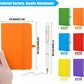 50 Sets Pocket Notebook Journals with Pens, A6 Mini Hardcover PU Leather Lined Notebooks 3.5 x 5.5 Inch College Ruled Notepad With Pen Holder for Office School Supplies, Rainbow Color