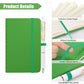 50 Sets Pocket Notebook Journals with Pens, A6 Mini Hardcover PU Leather Lined Notebooks 3.5 x 5.5 Inch College Ruled Notepad With Pen Holder for Office School Supplies, Rainbow Color