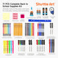 Back to School Supplies (71 Pack) with Highlighters, Pencils, Gel Pens, Dry Erase Markers, Felt Tip Pens, Glue