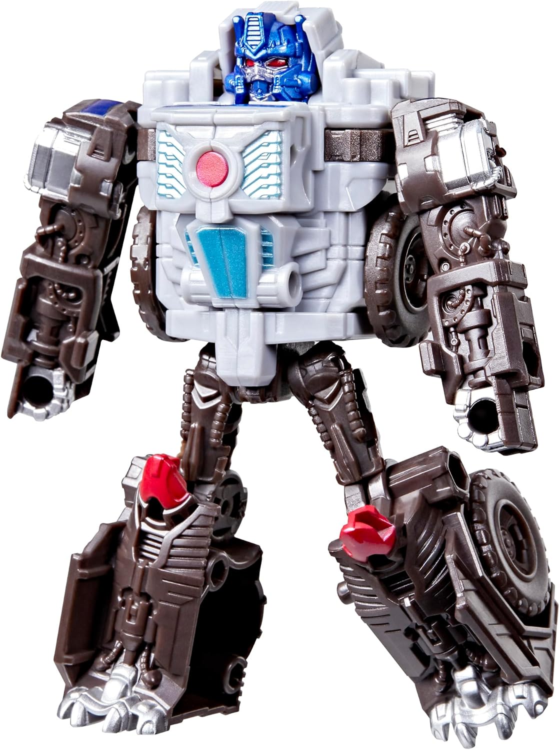 Transformers CYBERWORLD Optimus Primal Cyber Changers 4-Inch Action Figure, Quick Change to Truck Mode, Robot Toys for Boys and Girls 6 and Up
