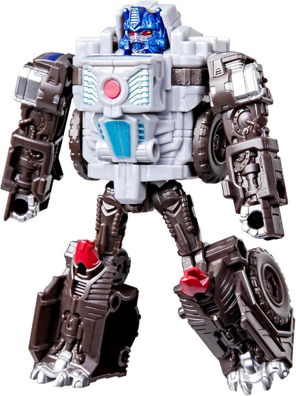 Transformers CYBERWORLD Optimus Primal Cyber Changers 4-Inch Action Figure, Quick Change to Truck Mode, Robot Toys for Boys and Girls 6 and Up