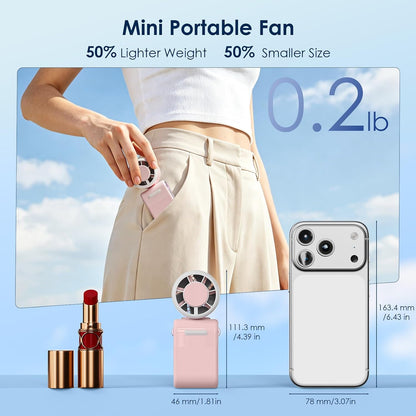 Mini Draagbare Handheld Turbowaaier 12H Herlaaibaar - Pienk