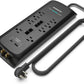 Monster Power Surge Protector w/ 4,050 Jules Rating — Heavy Duty Power Strips with Surge Protection, 8 Outlets, USB-A & USB-C, 2 Coax, 5 Ethernet Ports, Fireproof MOV, Dual Mode (6FT Cord, Black)