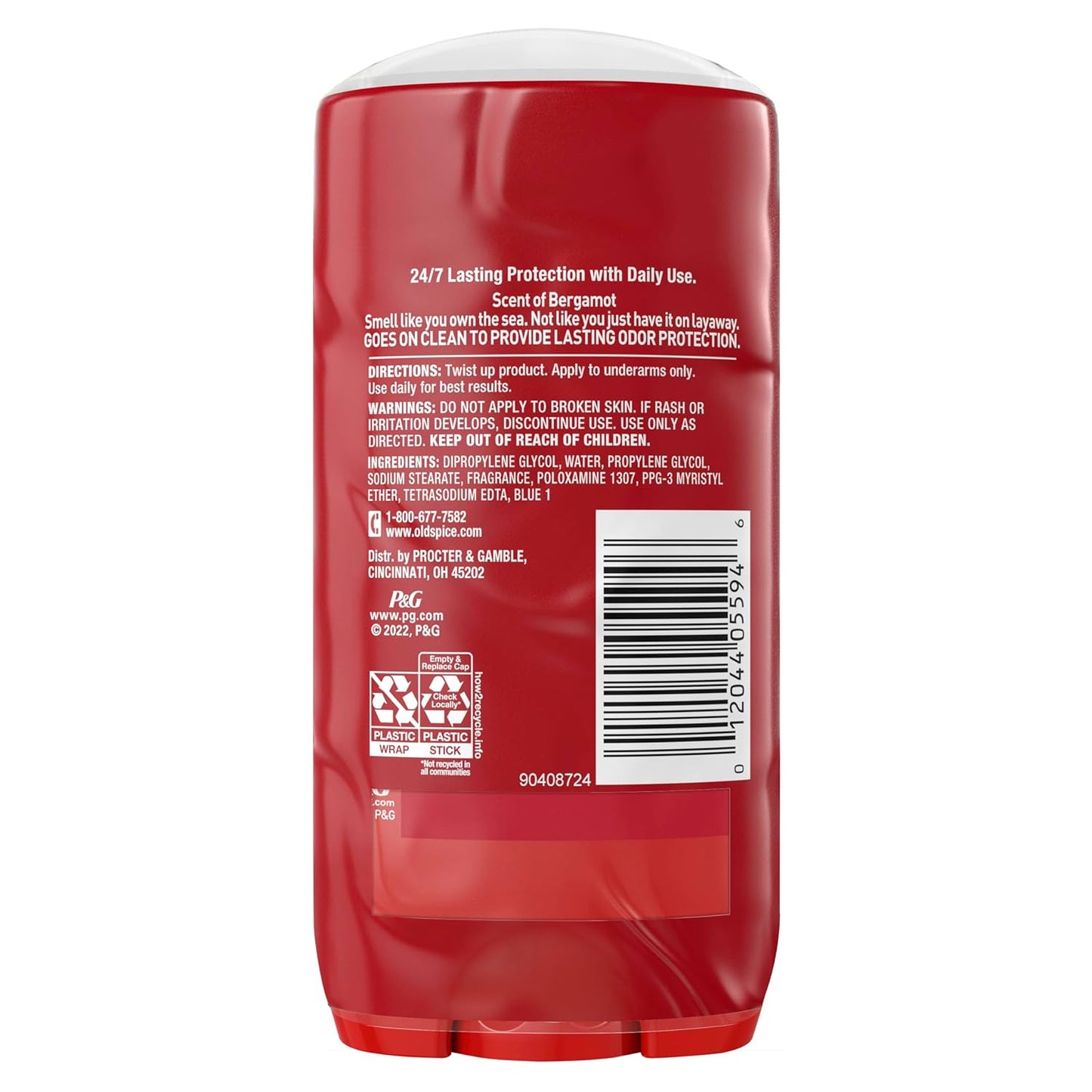 Old Spice Aluminum Free Deodorant for Men, 24/7 Odor Protection, 24/7 Freshness & Lasting Scent - BERGAMOT (Pack of 2)