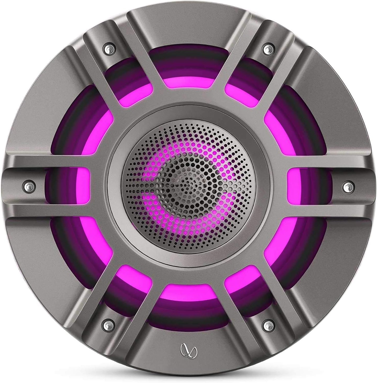 Infinity Kappa Marine 8 Inches Premium 3-Way RGB LED Convertible Speakers - Titanium