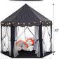 Monobeach Princess Tent Girls Black Large Playhouse Kids Castle Play Tent with Star Lights Gift Toy for Children Indoor and Outdoor Games
