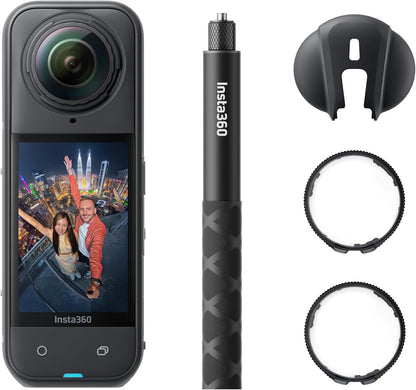 Insta360 X5 Lens Guards Bundle - Waterproof 8K 360° Action Camera, Leading Low Light, Invisible Selfie Stick Effect, Rugged & Replaceable Lens, 3-Hour Battery, Clear Audio, Stabilization