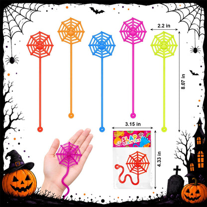 Spider Web Sticky Hands, 24-60 PCS Halloween Party Favors Supplies for Kids