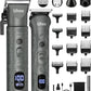 Beard Trimmer for Men Professional with Hair Clippers, Barber Clippers and Trimmers Set, Electric Razor Shavers for Men, Cordless Mens Grooming Kit for Nose, Ear, Face, Hair, Gifts