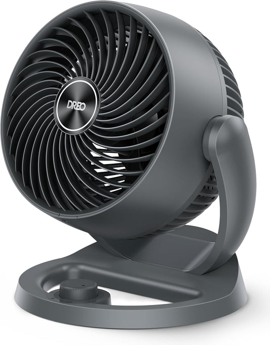 12" Desk Fan 70ft Powerful Airflow, 28db Quiet Table Air Circulator for Whole Room, 120° Adjustable Tilt, 3 Speeds - Grey