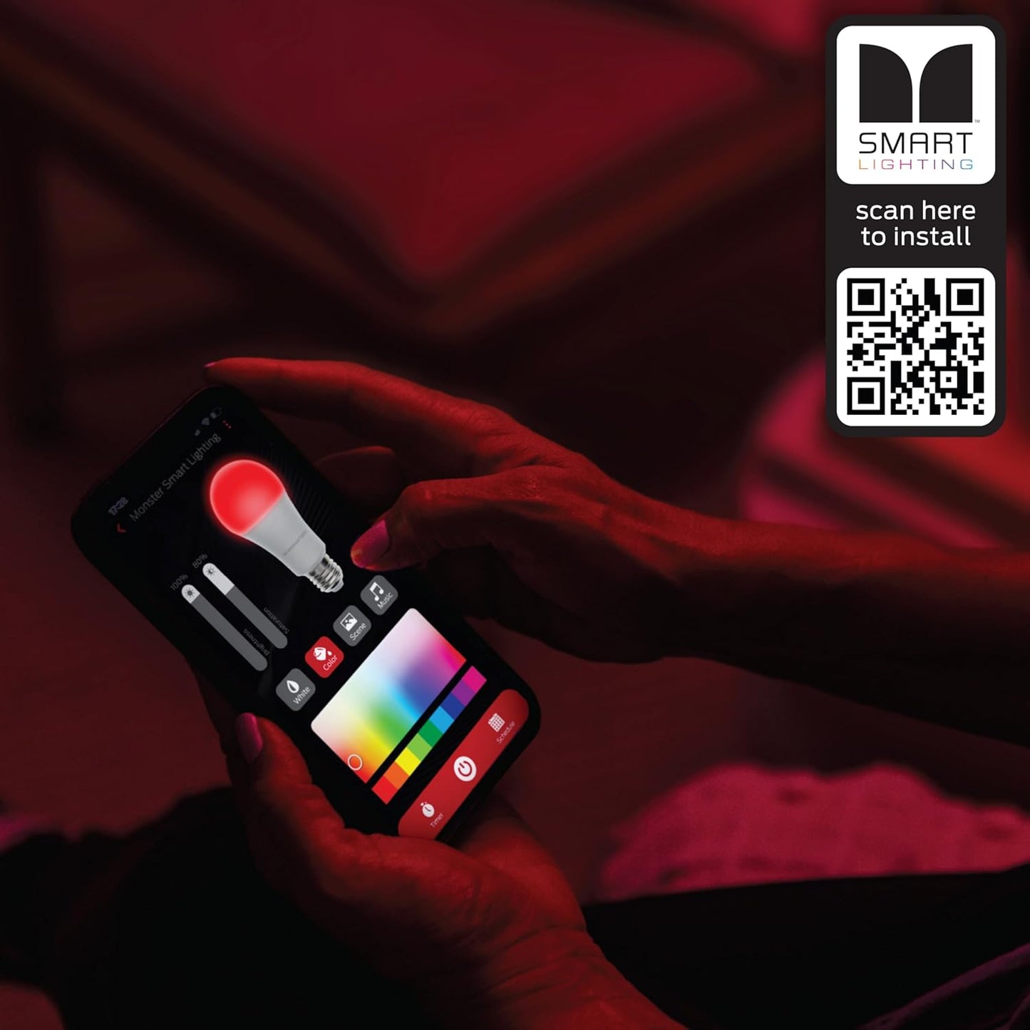 Monster Smart RGB+IC LED Strip Lights 150ft – Sound Reactive Strip Lights for Bedroom, App & Voice Control, RGB Light Strip for Room, Alexa Google Home, Razer Chroma Sync - 810 RGB+IC LED Lights