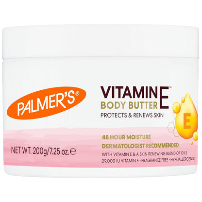 Palmer's Natural Vitamin E Body Butter 48 HR Moisture - Dermatologist Recommended -  7.25 oz