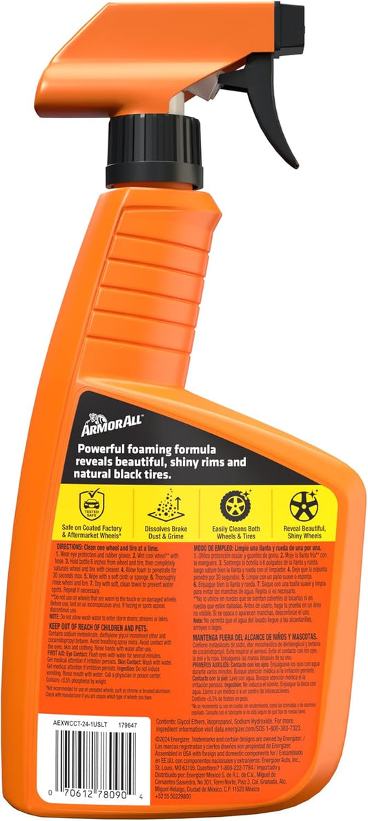 Armor All Extreme Wheel and Tire Cleaner, Spuit vir Skoonmaak van Motorwiele (709 ml)
