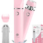 Bikini Trimmer and Shaver Kit  - 2-in-1 Wet/Dry Electric Body Hair Trimmer Facial Hair Removal Cordless Waterproof - (Pink)