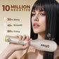 Upgraded Hair Straightener Brush, 5 Temps Straightening Brush with Ionic Tech, Cool Air System, Dense Bristles, Dual Voltage, Ceramic Hot Comb for Thick Curly Hair, Women Gifts