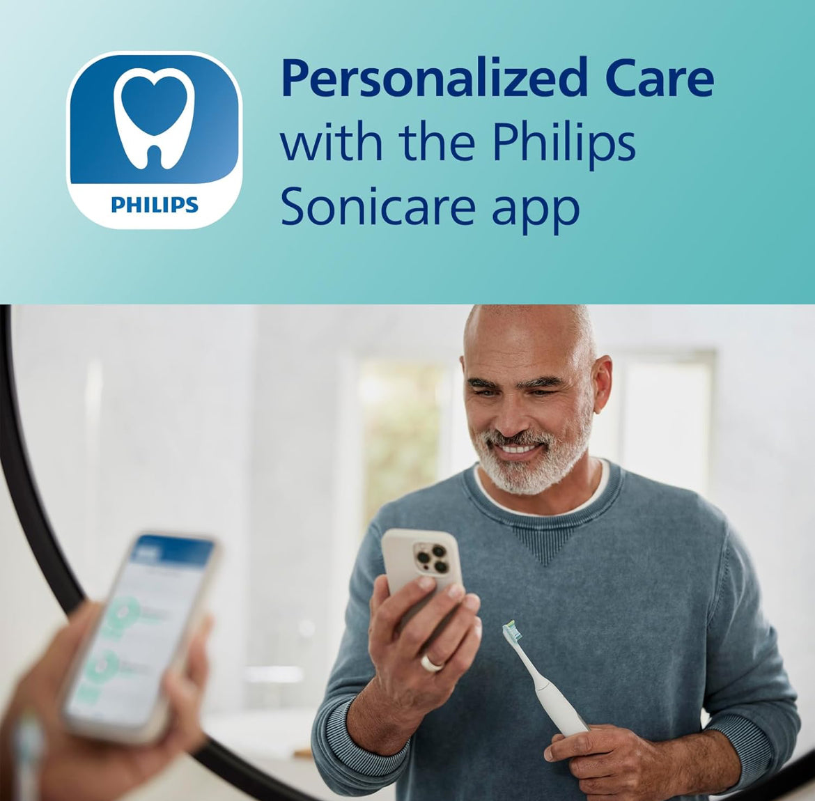 Philips Sonicare DiamondClean Smart 9300 Elektriese Tandeborsel, Soniese Tandeborsel met Toepassing, Druksensor, Borselkopbespeuring, 4 Borselmodusse en 3 Intensiteitsvlakke - Wit, Model HX9903/05