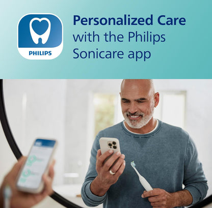 Philips Sonicare DiamondClean Smart 9300 Elektriese Tandeborsel, Soniese Tandeborsel met Toepassing, Druksensor, Borselkopbespeuring, 4 Borselmodusse en 3 Intensiteitsvlakke - Wit, Model HX9903/05