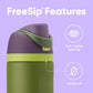 FreeSip Insulated Stainless Steel Water Bottle w/ Straw BPA-Free 24 oz - Marvel Hulk