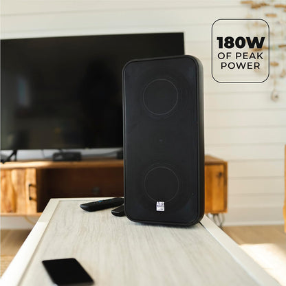 Altec Lansing Shockwave 200 Draadlose Partytjie Luidspreker 180W Bluetooth Luidspreker met 'n Langdurige 12 Uur Battery, Multi LED Partytjie Modes, Verskeie Basversterking Modes, Partytjie Sinkronisasie, AM/FM Radio