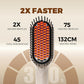 Upgraded Hair Straightener Brush, 5 Temps Straightening Brush with Ionic Tech, Cool Air System, Dense Bristles, Dual Voltage, Ceramic Hot Comb for Thick Curly Hair, Women Gifts