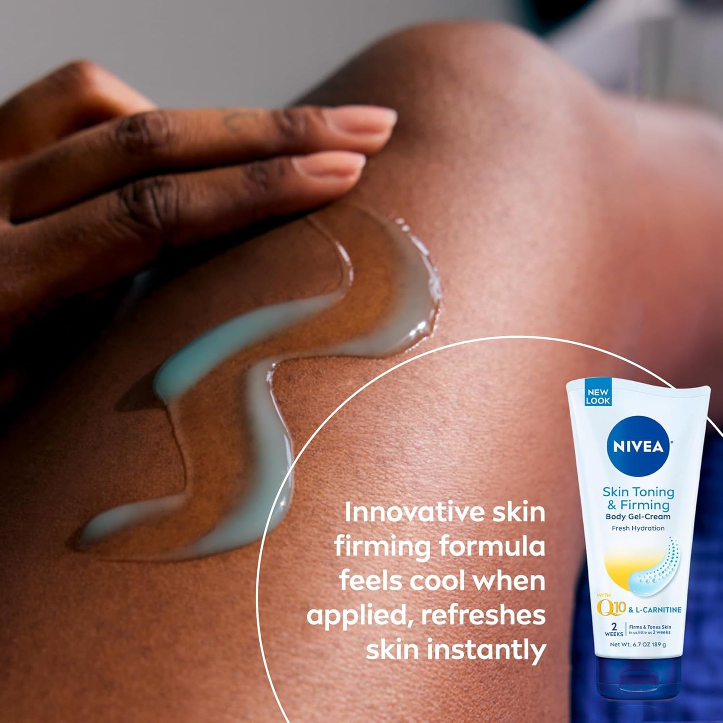 NIVEA Skin Firming Body Lotion Variety Pack with 16.9 Fl Oz Hydrating Body Lotion and 6.7 Oz Skin Firming Gel Cream