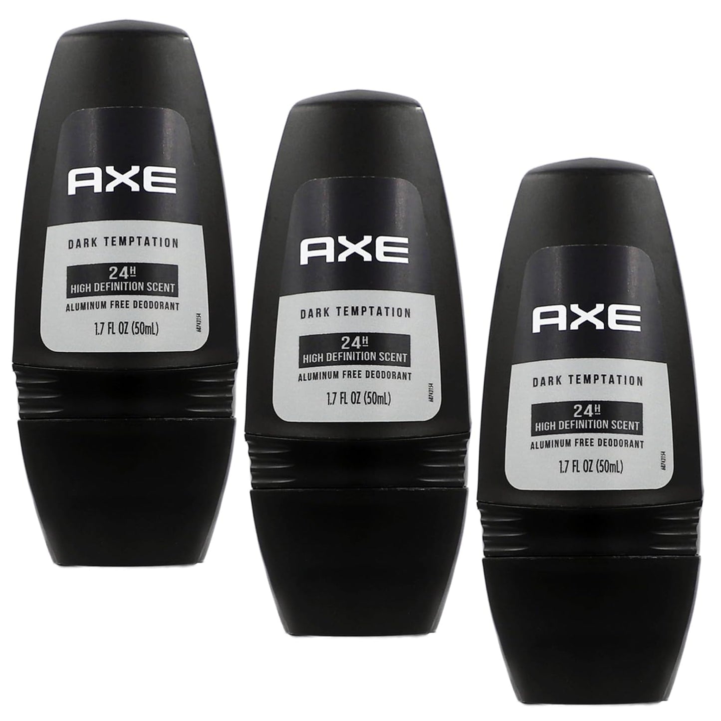 Axe Dark Temptation Roll-on Deodorant Long Lasting Protection - Black - 1.7 FL OZ (Pack of 3)