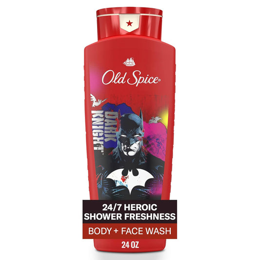 Old Spice Body Wash for Men 3X Defense, 24/7 Shower Fresh with Lasting Scent, Cleansing 2-in-1 Body & Face Wash (Black Cherry and Nightfall Scent) 24 oz