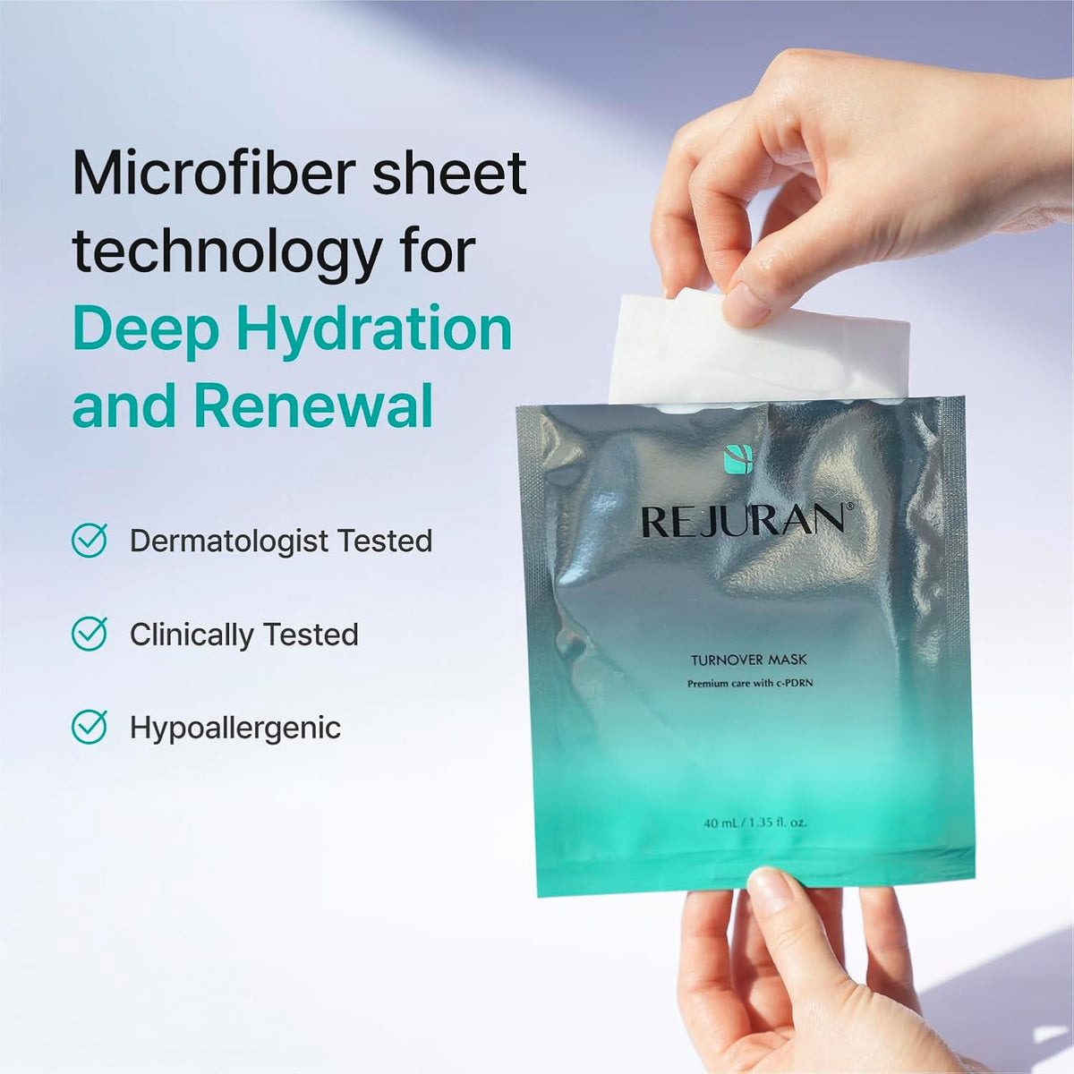 REJURAN Turnover Mask, c-PDRN® Face Mask, 5ea x 1.35 fl oz