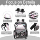 Girls Clear Backpack,2 PCS Large Backpacks Set,Heavy Duty Bookbag Stadium Approved Daypack Transparent Women Bag See Through Daypack for Kids Elementary Middle School Students Teens Sport Black