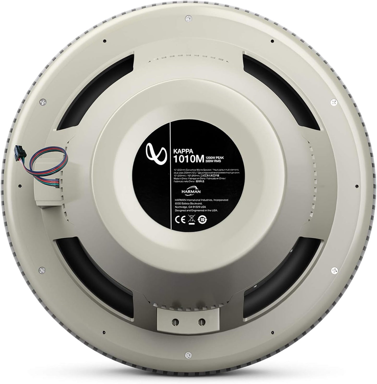 Infinity Kappa Marine KAPPA1010M 10 inches Premium RGB LED Subwoofer - White