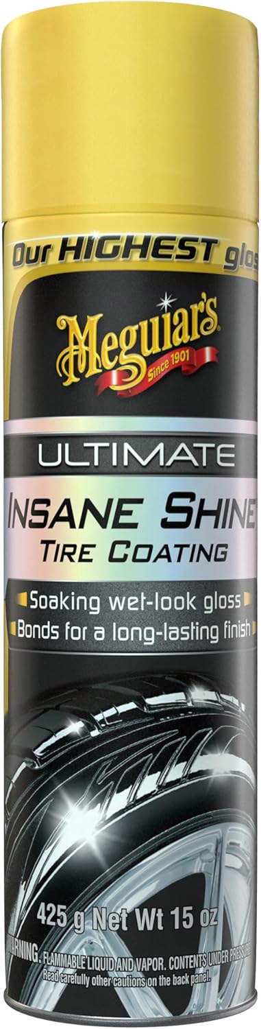 Meguiar's Ultimate Insane Shine Bandbedekking Blywende Natvoorkoms Swart Glans Uiteindelike Beskerming (443 ml)