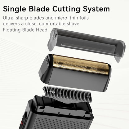 Mini Foil Shaver, Portable Electric Razor for Men, USB-C Rechargeable Electric Shaver, Cordless Facial Shaver for Travel & Home Use