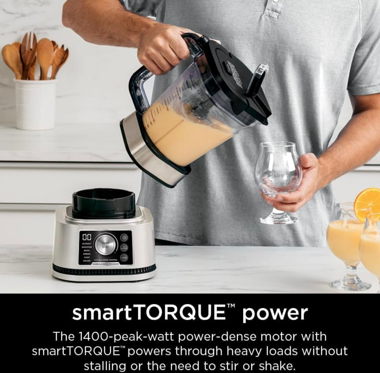 Ninja Blender For Kitchen Food Processor Combo System  Smoothie Maker & Nutrient Extractor 6 Functions 72-oz. Pitcher & To-Go Cups - Silver SS351