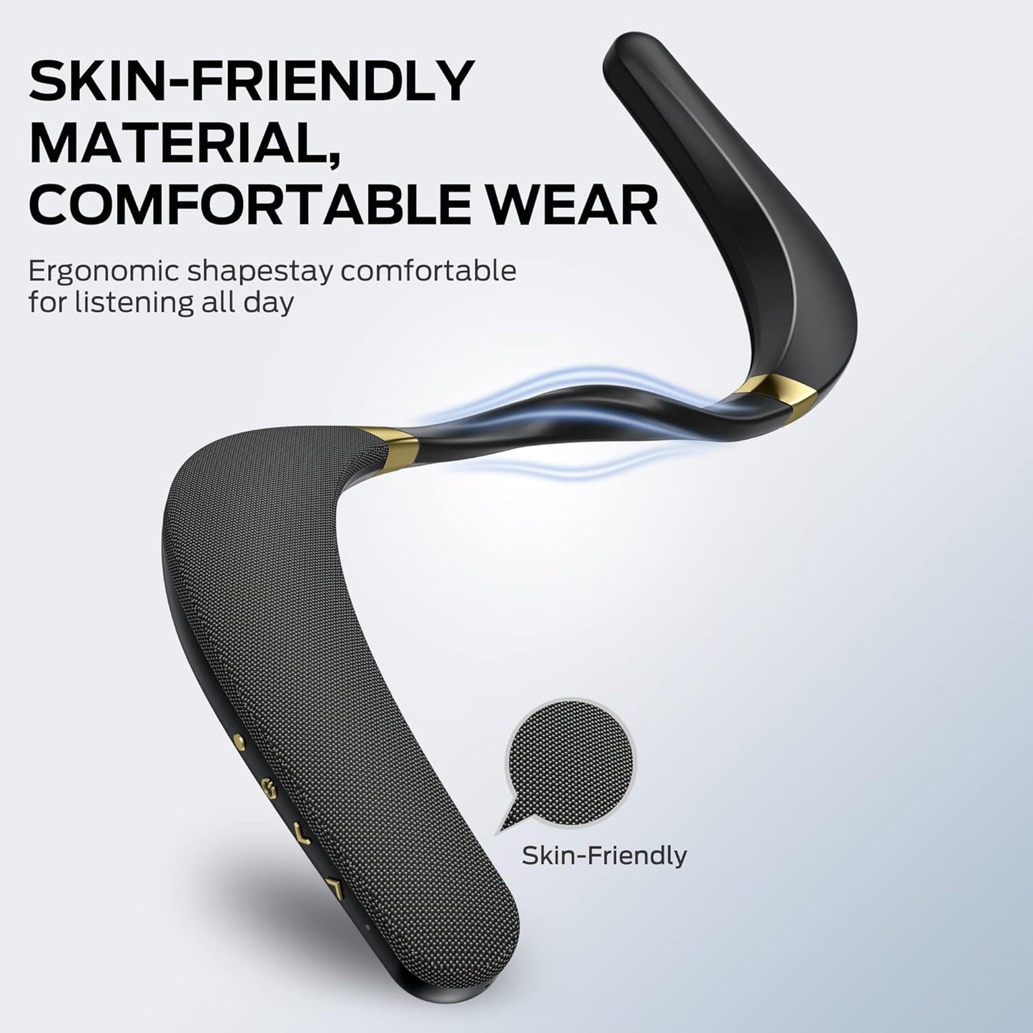 Monster Boomerang Neckband Bluetooth Speaker, Neck Wireless Wearable Speaker with 12H Playtime, True 3D Stereo Sound, Portable Soundwear, IPX7 Waterproof, for Home Sport Outdoor
