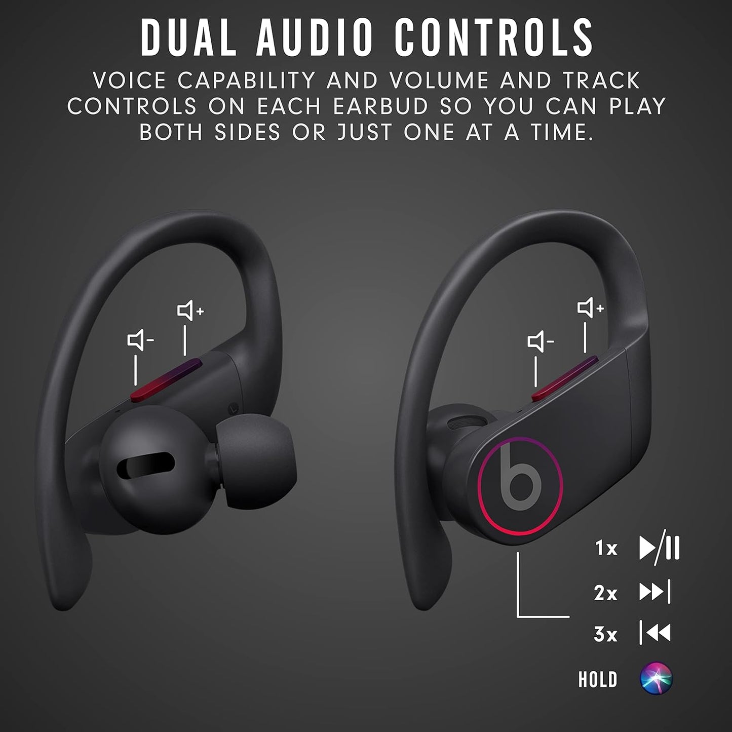 Beats Powerbeats Pro Wireless Earbuds Apple H1 Headphone Chip Class 1 Bluetooth Headphones 9 Hours of Listening Time Sweat Resistant Built-In Microphone - Black