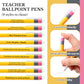 50 Pcs Back to School Teachers Pens Bulk Teacher Appreciation Gifts Inspirational Yellow Retractable Ballpoint Pens for Coworker Staff Thank You Gifts Office Writing Stationary Supplies