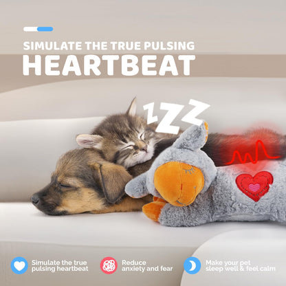 PAWS Heart Beat Plushtoy, Hondjie Slaapmaatjie, Streel-Plushtoy, Krat-Opleiding vir Hondjies