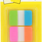 Post-it Tabs, 1 in Solid, Aqua, Yellow, Pink, Red, Green, Orange, 6/Color - Solid Style (36/Dispenser)