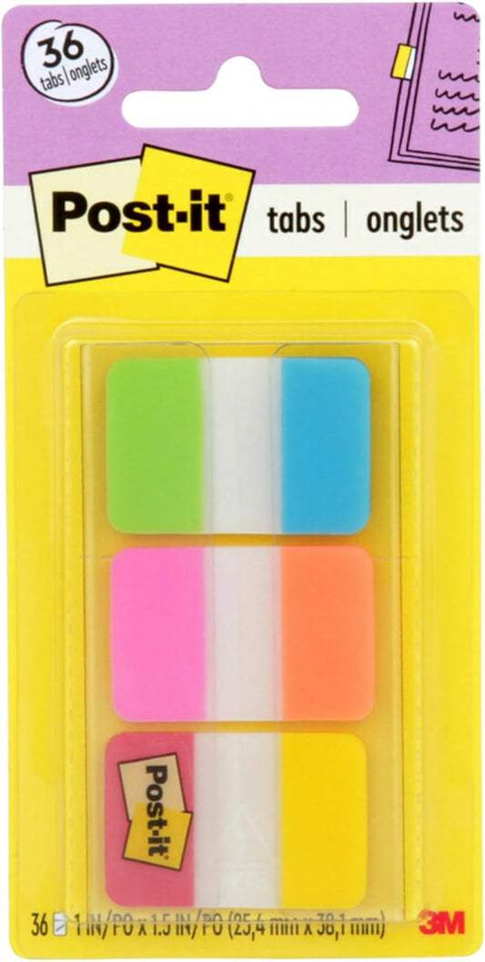 Post-it Oortjies, 1 dm Solied, Akwa, Geel, Pienk, Rooi, Groen, Oranje, 6/Kleur – Soliede Styl (36/Dispenser)