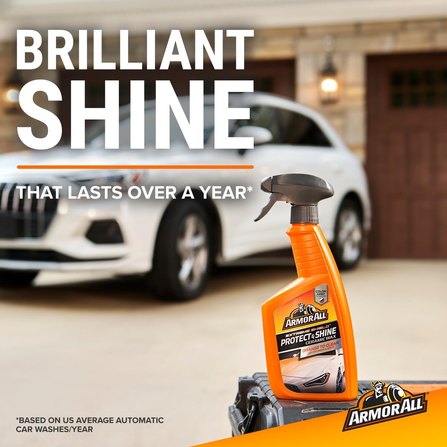 Armor All Extreme Shield Protect & Shine Ceramic Wax, Kleurveranderende Spuitkarwas (473 ml)