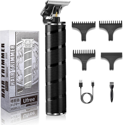 Mens Beard Trimmer, Zero Gapped T Blade Liners, Cordless Hair Clippers, Electric Razor Shavers for Men, Grooming Kit for Hair Cutting, Gifts for Men(Black)