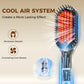 Upgraded Hair Straightener Brush, 5 Temps Straightening Brush with Ionic Tech, Cool Air System, Dense Bristles, Dual Voltage, Ceramic Hot Comb for Thick Curly Hair, Women Gifts