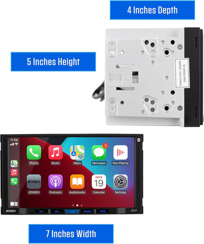 Double DIN 7" Apple CarPlay Android Auto Touchscreen Car Stereo Bluetooth Hands Free Calling & Music Streaming Backup Camera Input ready