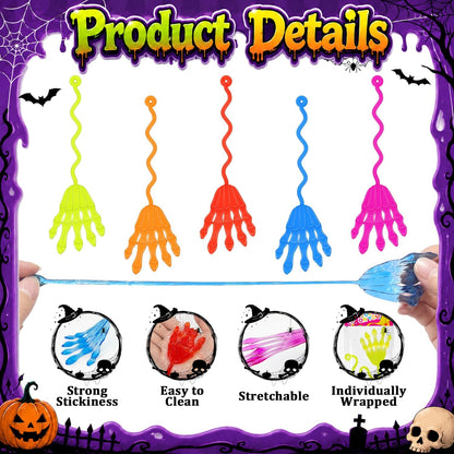 Halloween Sticky Hands Party Favors 24-60 PCS, Trick or Treat Toys for Kids