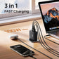USB C Charger, INIU 3-Port 100W GaN Charger, Compact Foldable PD PPS USB C Wall Charger Block for MacBook Pro/Air, iPad Pro, Galaxy S23, Dell XPS 13, Note 20/10+, iPhone 16/15, Steam Deck, White